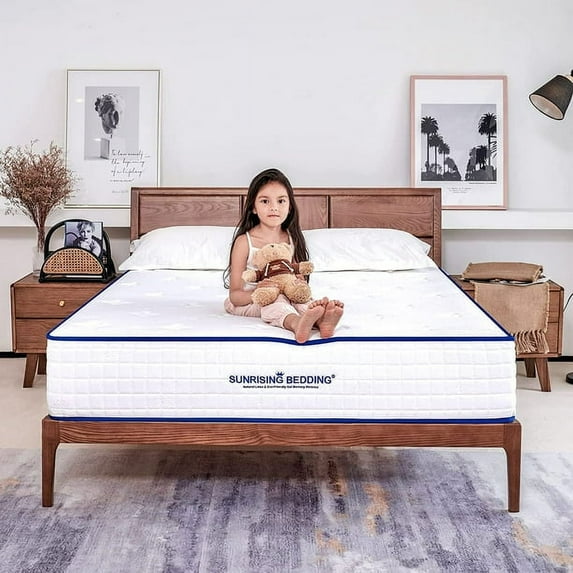 Sunrising Bedding 12 inch Natural Latex & Gel Infused Memory Foam Twin XL Mattress, Medium Firm, Non-Toxic & No Fiberglass, Assembled in USA, Certipur-US,120 Night Trial, 20 Year Warranty