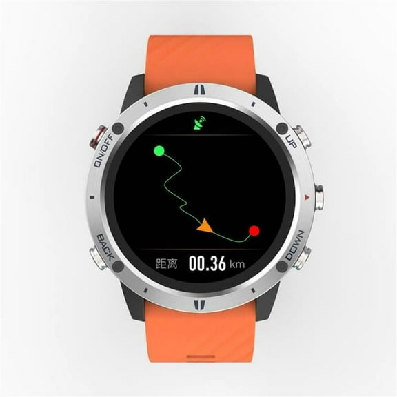 Sunroad G5 silver orange silicon GPS Sports Watch - Silver Orange Silicon