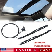 Sunroof Glass Cables+Track Assembly Set For 15-20 Ford F-150 17-19 F250 F350 F45