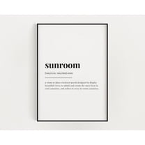 Sunroom Definition Print, Wall Art Prints, Quote Wall Art, Wall Decor, Office Wall Art, Trendy Wall Art, Minimalist Wall Art, Home Decor Home Decor #3150, Unframed Poster Size 8x12