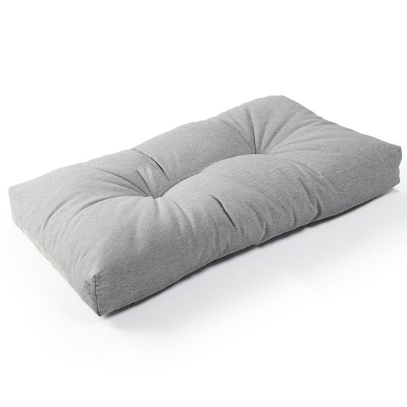 Sunrox Bench Cushion Memory Foam Pads, Fade/Water Resistant Non Slip Thick Durable Olefin Fiber, Premium Tufted Window Seat Cushions, 30x14x4 inch, Heather Grey