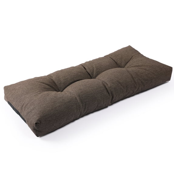 Sunrox Bench Cushion Memory Foam Pads, Fade/Water Resistant Non Slip Thick Durable Olefin Fiber, Premium Tufted Window Seat Cushions, 36x14x4 inch, Heather Chestnut