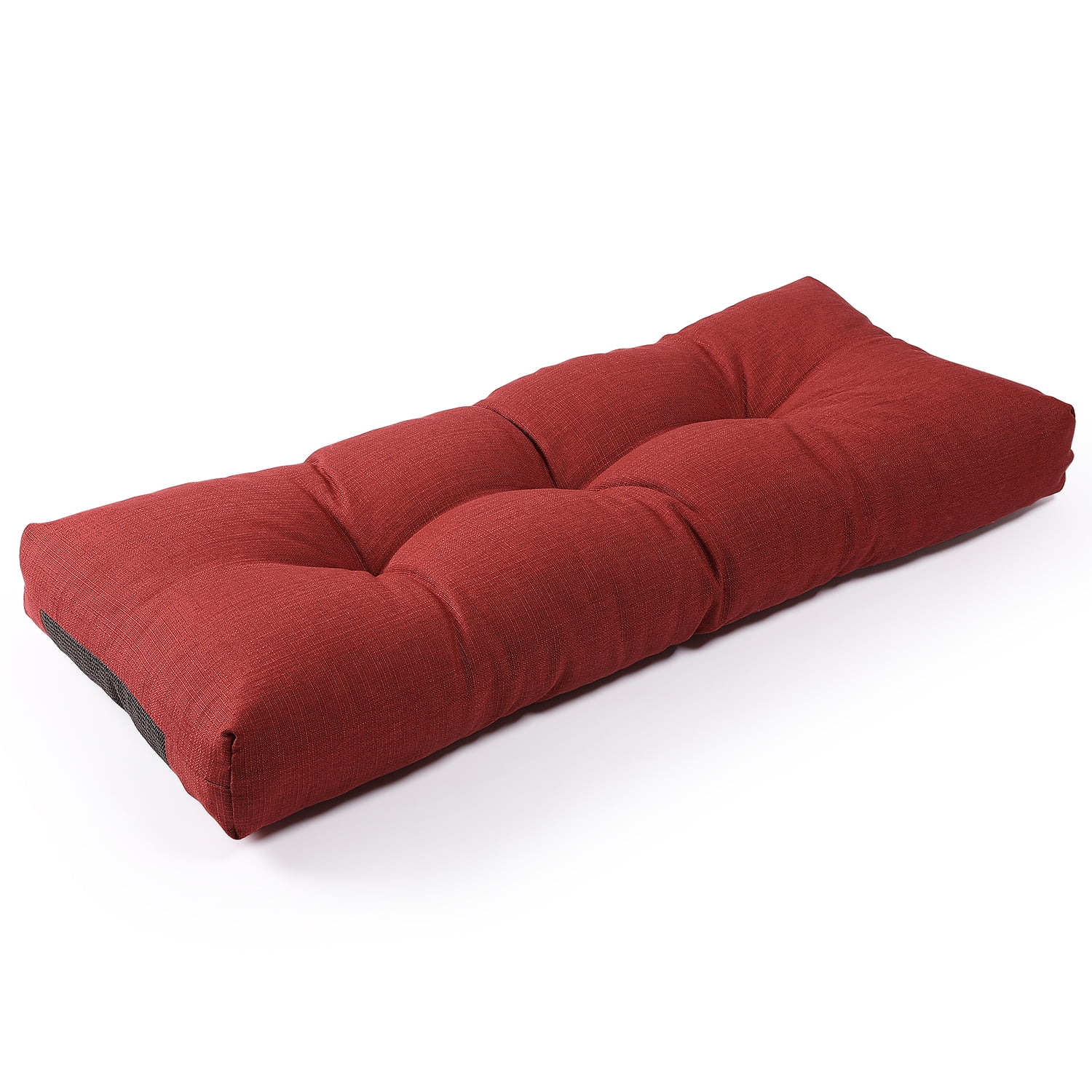 Sunrox Bench Cushion Memory Foam Pads, Fade/Water Resistant Non Slip Thick Durable Olefin Fiber, Tufted Window Seat Cushions, 36x14x4 inch, Burgundy