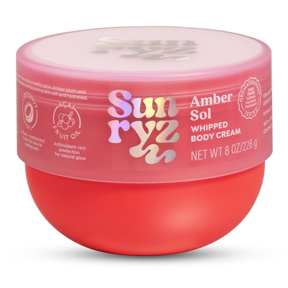 Sunryz Amber Sol Whipped Body Cream, 8 oz