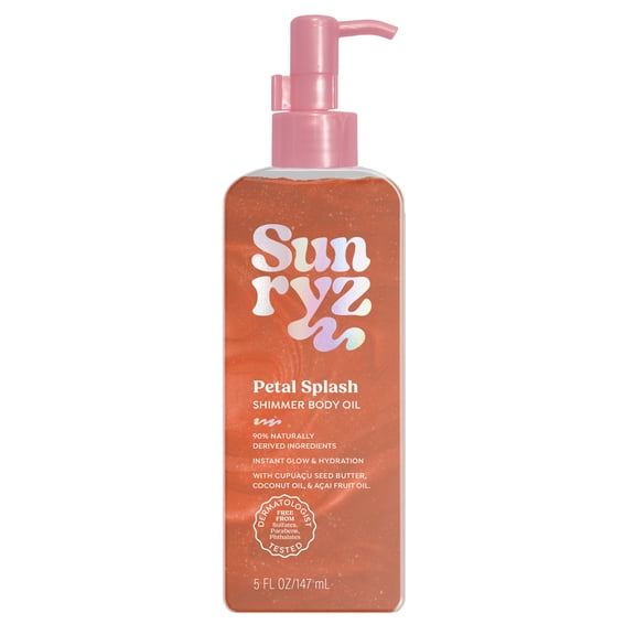 Sunryz Petal Splash Shimmer Body Oil, 5 fl oz