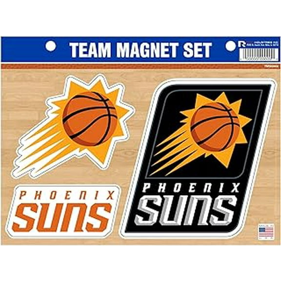 Suns Die Cut Team Magnet Set Sheet, 8.5 x 11"