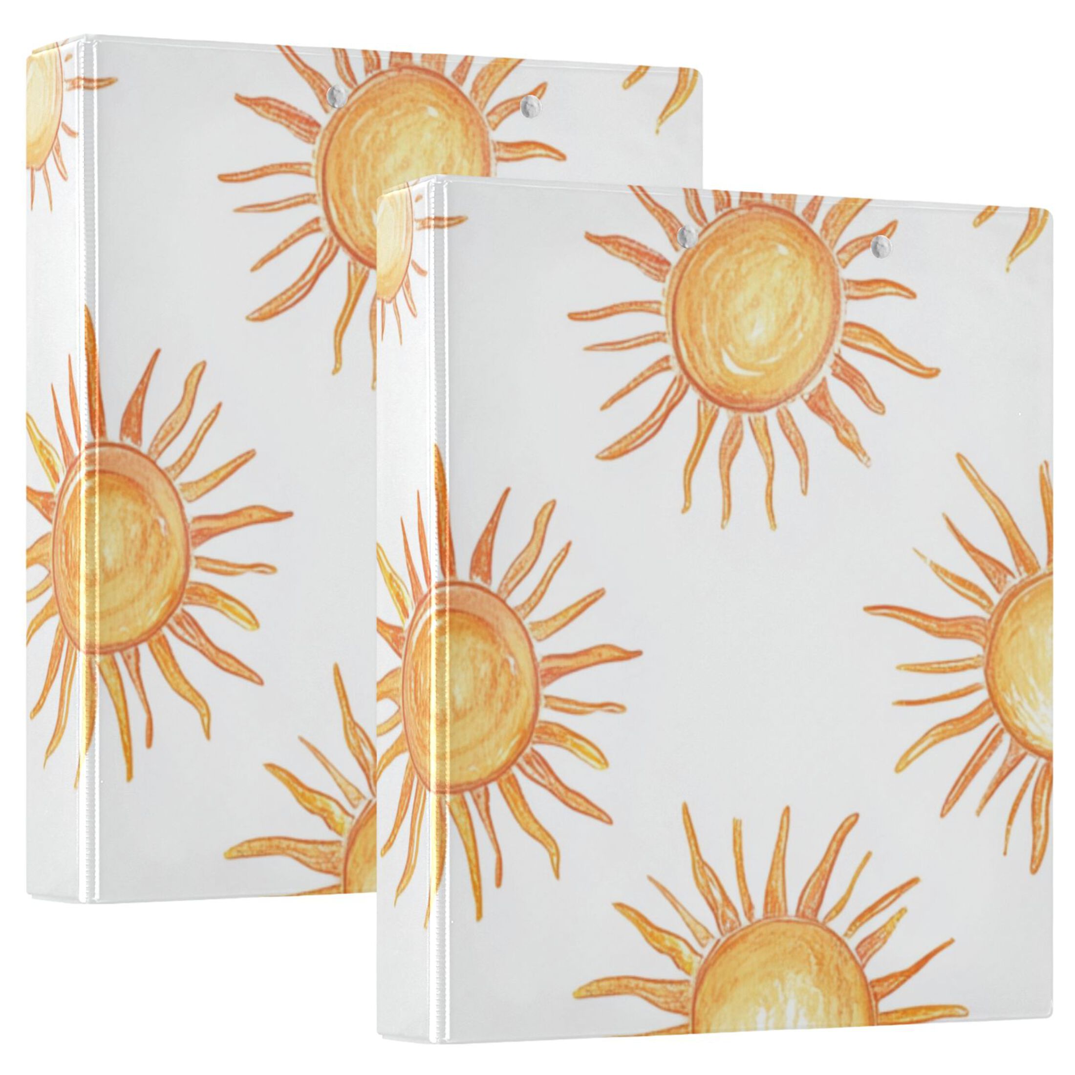 Suns Giraffe 3 Ring Binders 1.5 inch Hardcover File Folders with Interior Pockets A4 Size Organizer for School Office Hospital