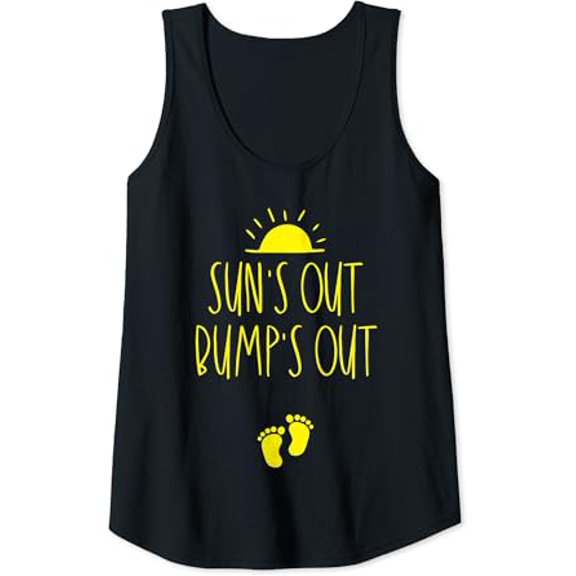 Suns Out Bumps Out Summer Pregnancy For Pregnant Tank Top Size S-3XL
