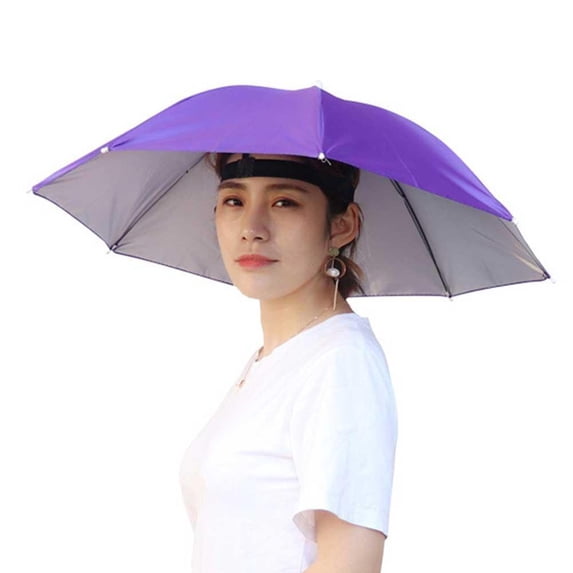 Suns Umbrella Hats Outdoor Rain Foldable Fishing Camping Cap Headwear O8` K2M7