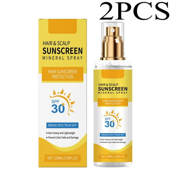 Suns&creen Spray,Sc&alp Suns&creen,Hair Suns&creen,Sc&alp Suns&creen Spray,Hair Suns&creen Spray,Suns&creen For Sc&alp,Hair Scalp Sunscreen Scalp Protector(2pcs 100ml/3.38fl.oz)from Biweutydys