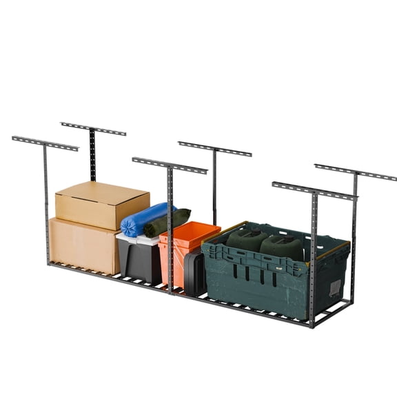 SunsGrove 2×8FT Overhead Storage Rack, 1 Pack, Black