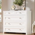 thumbnail image 1 of SunsGrove Dresser for Bedroom with 5 Drawers, White Chest of Drawers, Wood Storage Organizer with Metal Handles for Hallway, Living Room,Closet, 1 of 7
