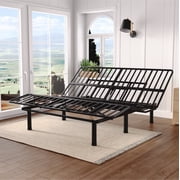 SunsGrove King Size Adjustable Bed Frame with Wired Remote, Independent Head and Foot Incline, Electric Bed Frame Base, Adjustable Leg Heights and Easy Assembly