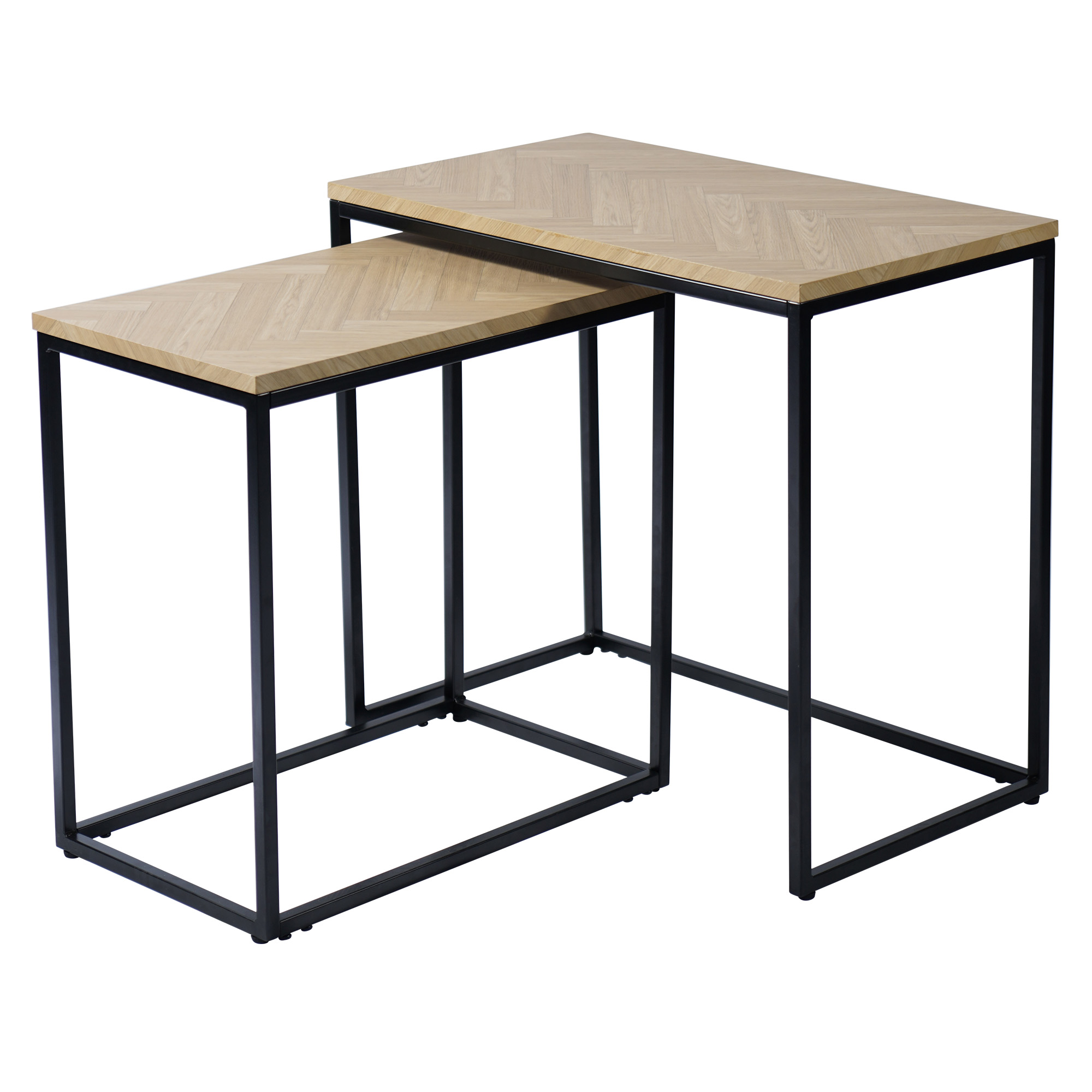 SunsGrove Nesting End Tables Set of 2, Small Rectangle Side Tables