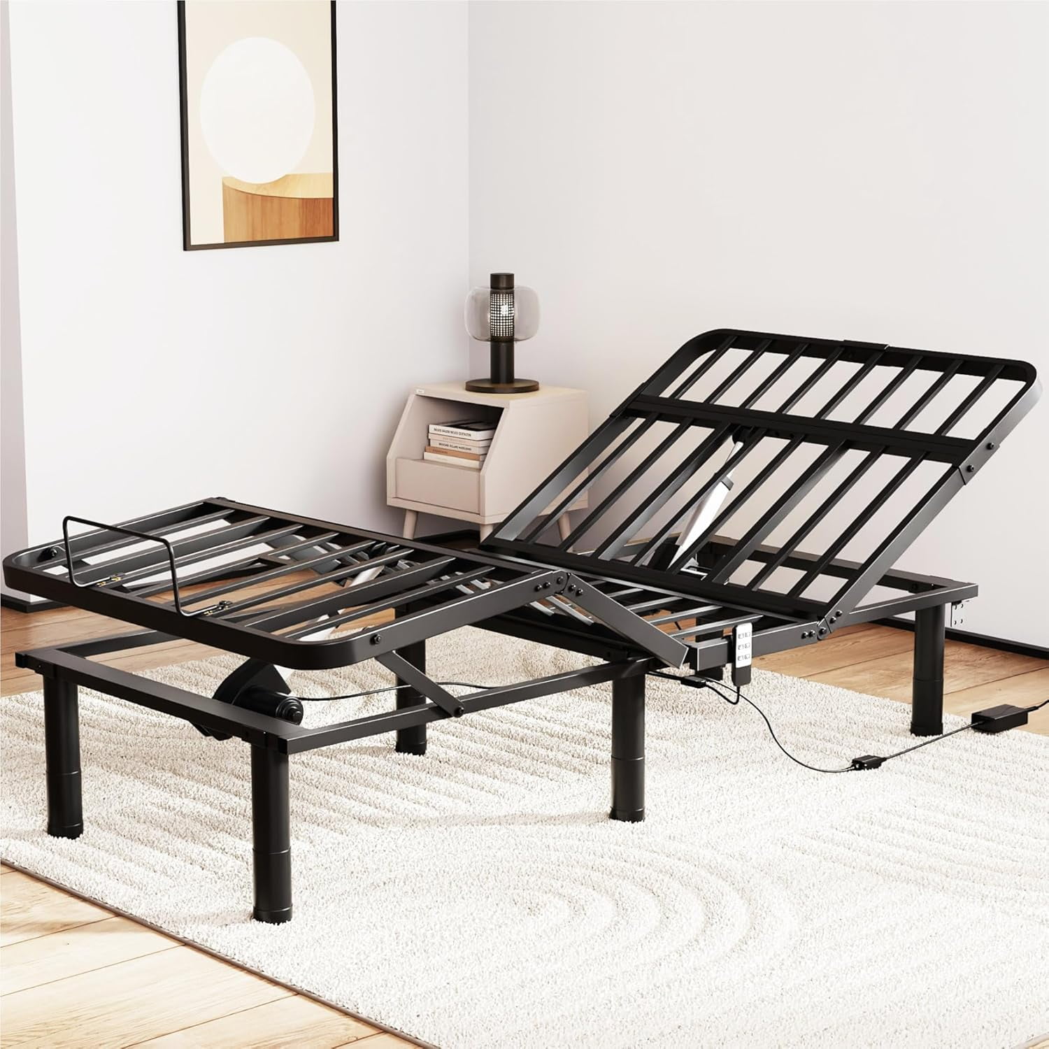 SunsGrove Twin XL Adjustable Bed Frame, Wired Remote Control