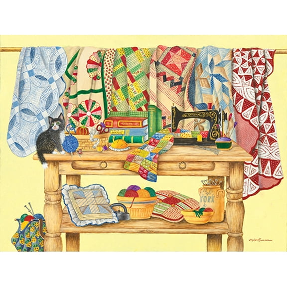 SunsOut the Quilt Table 500 Piece Jigsaw Puzzle 52886