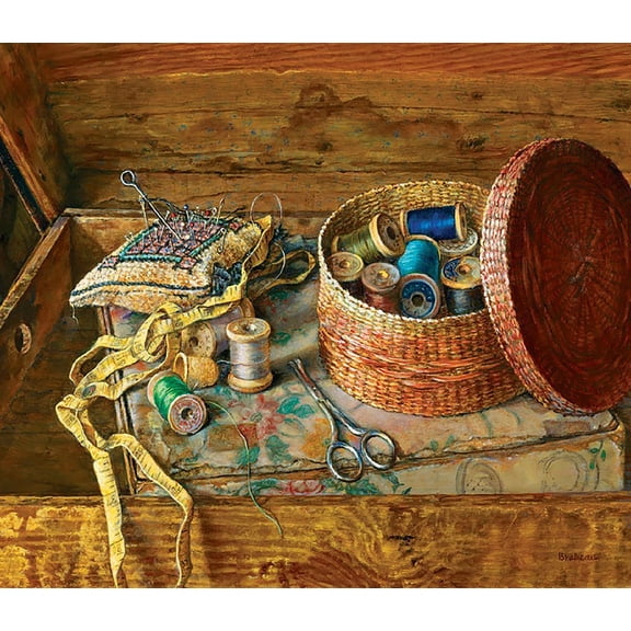 SunsOut the Sewing Basket 550 Piece Jigsaw Puzzle 44258