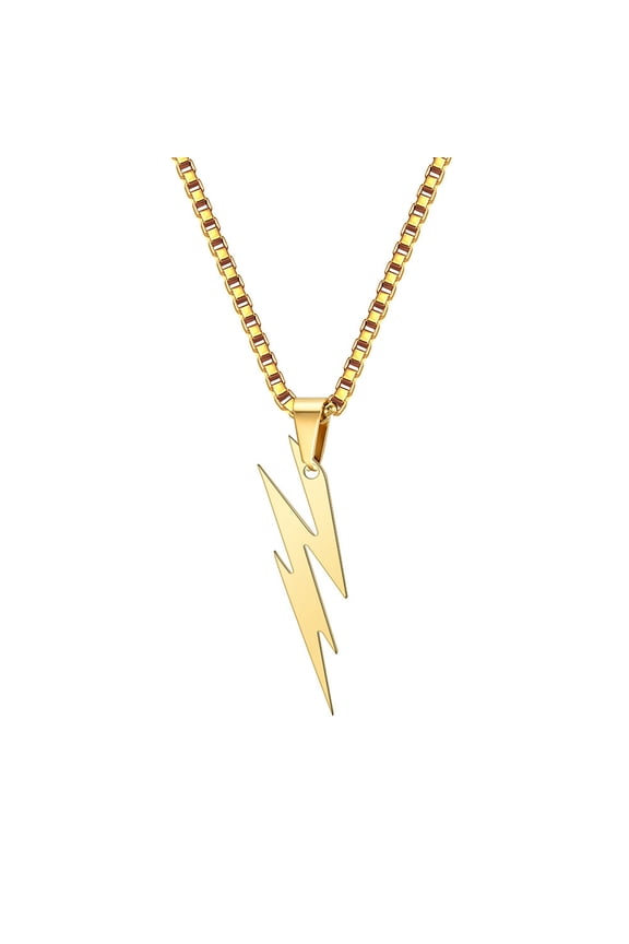 1Pc/3Pcs Lightning Bolt Necklace Thunder Minimalist Pendant Thunder Pendant Chain Unisex Jewelry Charm Inspirational Gift
