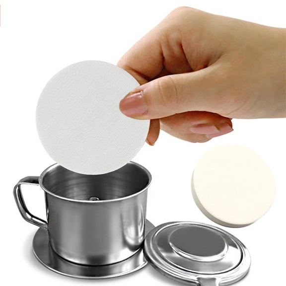 Sunsanly Paper Coffee Filters 200pcs 51/53/58/60mm Coffee Filter Paper Natural Unbleached Disposable Round Moka Pot Coffee Dripper Paper Universal Coffee Maker