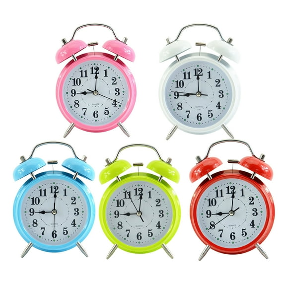 Sunsanly Retro Alarm Clock Analog Alarm Clock with Backlight Extra Loud Non-ticking Quartz Battery Operated Retro Style Decorative Bedside Table Clock Desktop