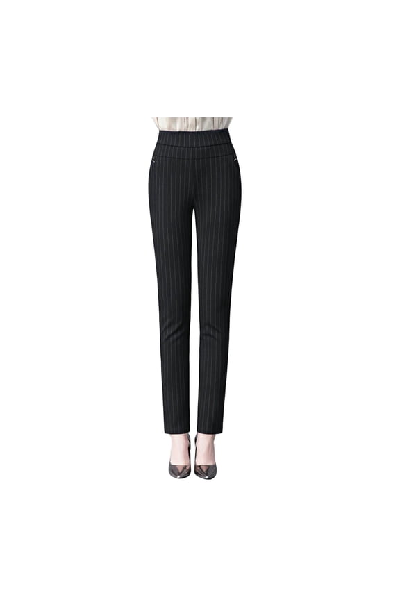 Women's Pants Stretch Work Slacks Business Casual Straight Leg High Waisted Wrinkle Resistant Fabric Mother Spring Pants Stretch Match Top Slim Fit Plus Size Pencil Pants Women Clothing