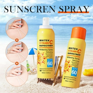 Sunscreen Awwp Clear Out Stock 60+ Spray Women's Face with Vitamin C Travel Facial Moisturizer（150Ml）， Sunscreen Yellow Sunscreens