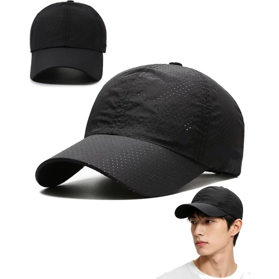 Sunscreen Breathable Baseball Cap, Mesh Airflow Running Hat | Quick Dry Performance Caps with Mesh Cooling Vents. Summer Outdoor UV Runner Hat for Daily Jogging, Workout & Travel