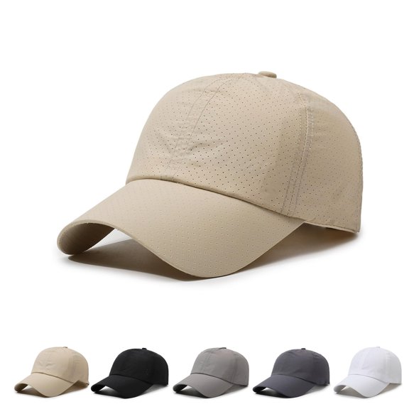 Sunscreen Breathable Baseball Cap - Quick Dry Mesh Running Hat for Men Women, Adjustable Sunlight Resistant Trucker Cap