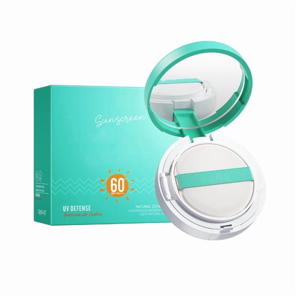 Sunscreen Cushion Sun Protection Sun Protection, 3-in-1 Sun Protection Concealer Brightening , Long Lasting Oil Control, Portable Compact Foundation