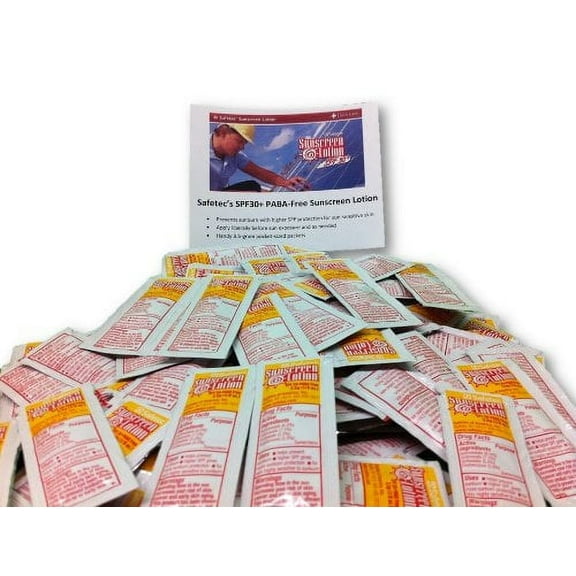 Sunscreen Lotion 100 Packets SPF30+ and PABA-Free