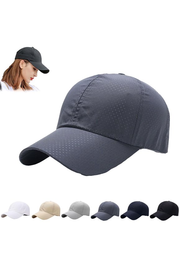 Sunscreen Mesh Breathable Baseball Cap,Quick-Dry Sun Hat for Running