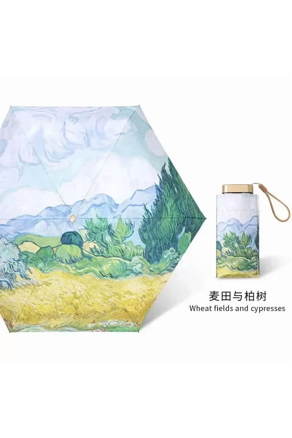 Sunscreen Parasol: Outdoor Convinient Six Folding Umbrella with UV Protection, Portable and Stylish Women's Sun Umbrella