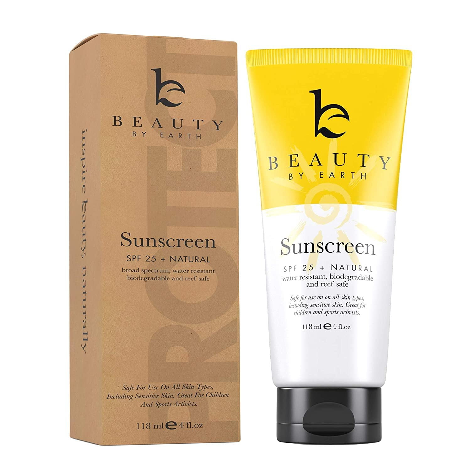 Sunscreen SPF 25 Mineral Sunblock Lotion Cream with Natural & Organic