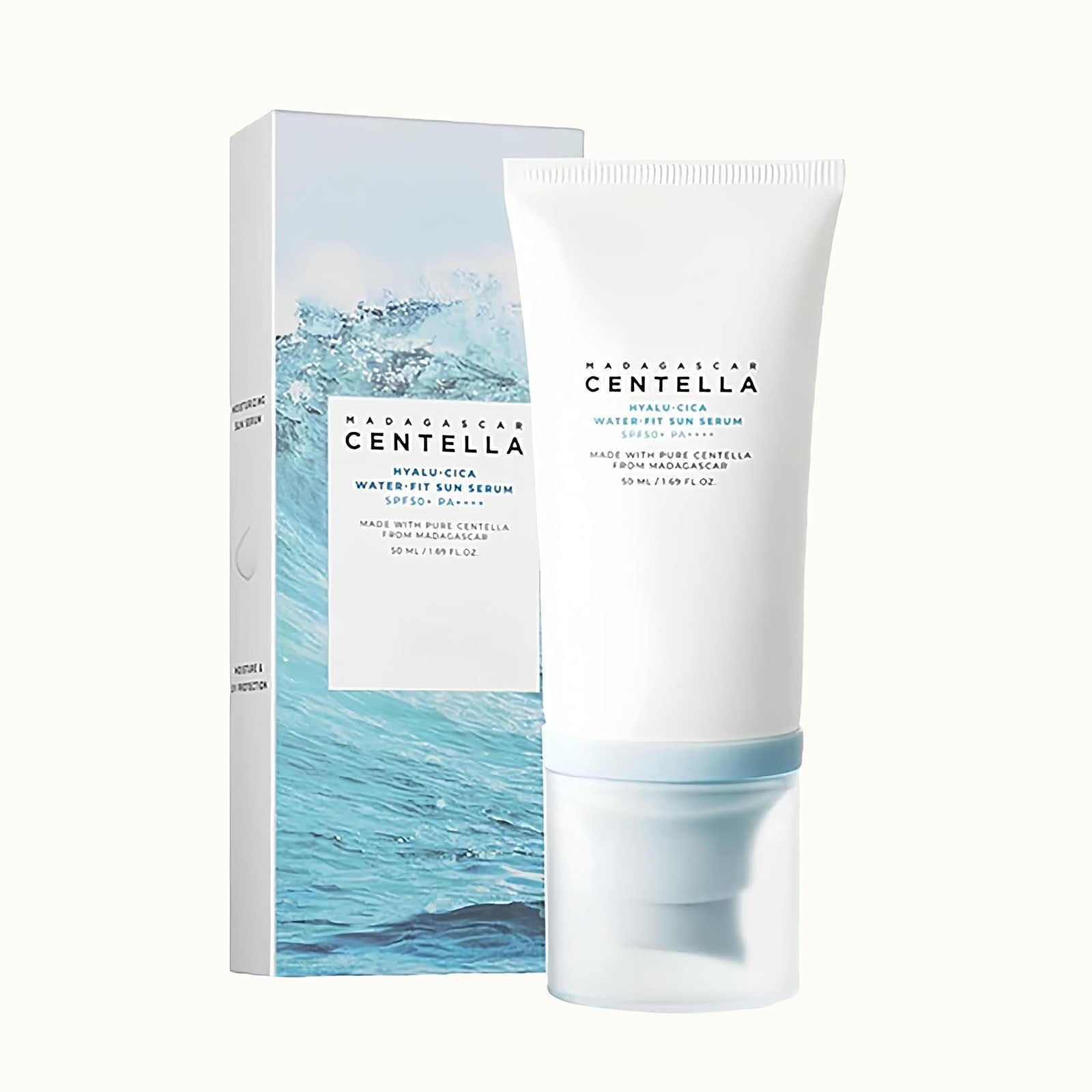 Sunscreen SPF 50, Hyalu Cica WaterFit Sun Serum, Face Sun Screen Long