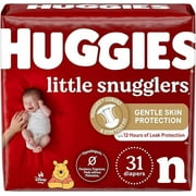 Huggies Newborn Diapers, Little Snugglers Baby Diapers, Size Newborn (up to 10 lbs), 31 Count