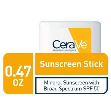 Sunscreen Stick SPF 50 by CeraVe for Unisex - 0.47 oz Sunscreen