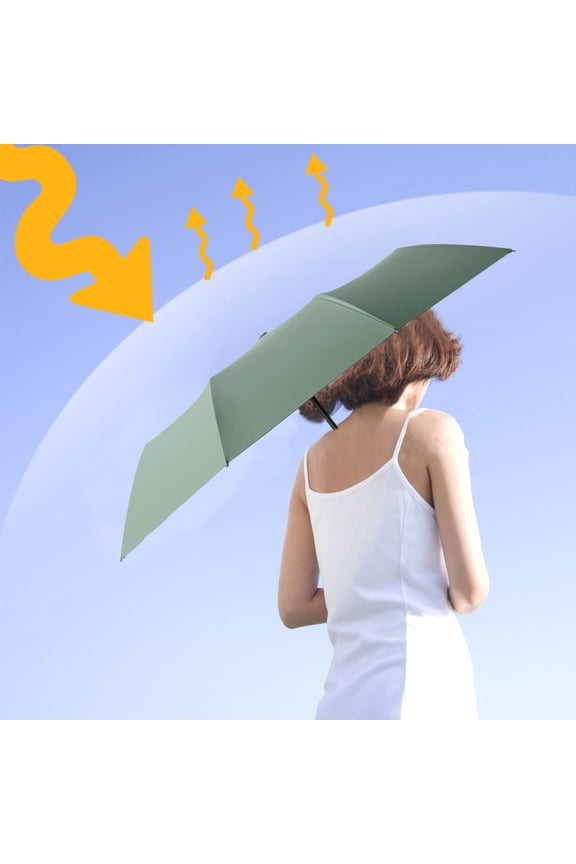 Sunscreen Umbrella Fully Automatic Folding Portable Thickened Reinforced 10 Rib Sun Protection Umbrella UV Block Large Diameter Windproof Alloy Frame Nylon Fabric for Travel Beach Picnic Outdoor Use