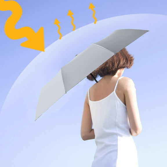 Sunscreen Umbrella Fully Automatic Folding Portable Thickened Reinforced 10 Rib Sun Protection Umbrella UV Block Large Diameter Windproof Alloy Frame Nylon Fabric for Travel Beach Picnic Outdoor Use