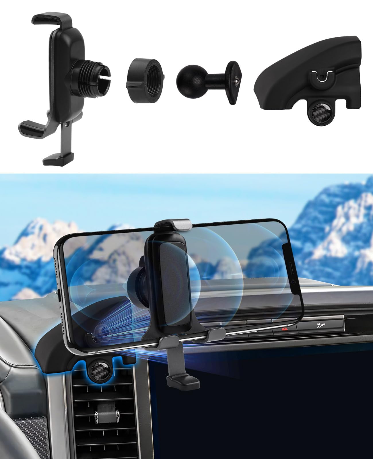Sunsdrew 2025 Newest F150 Car Phone Holder for 2025 Ford F150