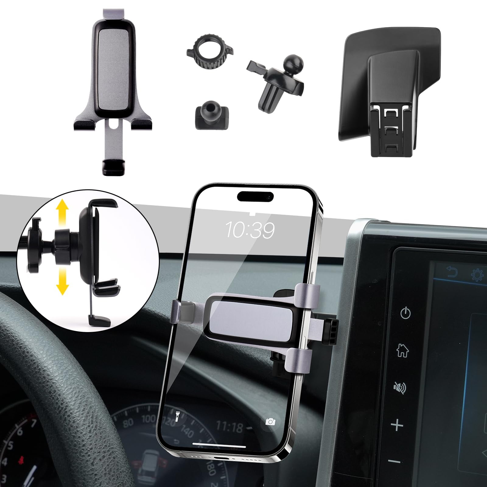 Sunsdrew Car Phone Holder for 20192024 Toyota RAV4 LX XLE Auto