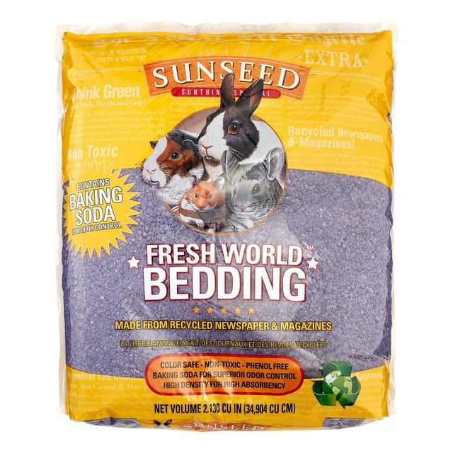 Sunseed Fresh World Small Animal Bedding, Pink, 20 Lb