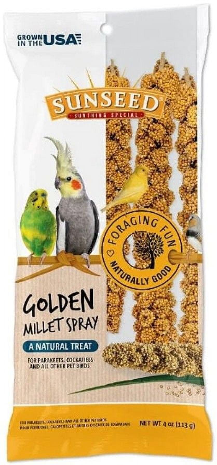 Sunseed Golden Millet Spray Natural Bird Treat 4 oz