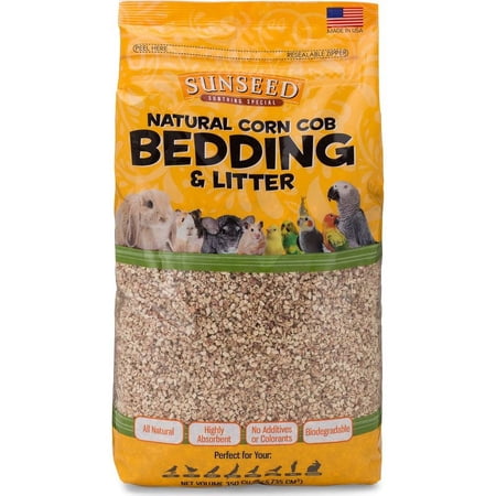 Sunseed® Natural Corn Cob Bedding & Litter for Small Animals & Birds 350 Cubic Inch