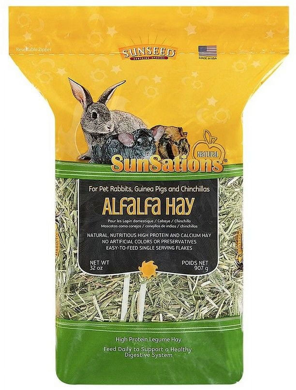 Sunseed SunSations Natural Alfalfa Hay [Small Pet, Foods] 32 oz