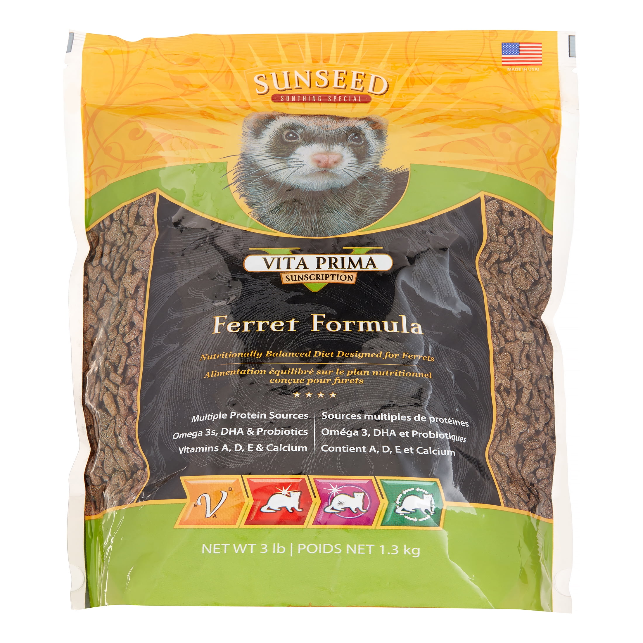 SUN SEED Sunseed Sunthing Special Ferret Formula Small Animal Food, 3 lb