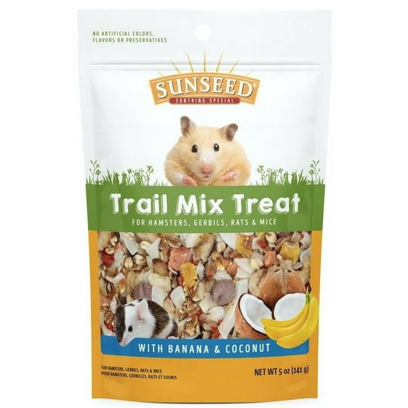 Sunseed Trail Mix Treat with Banana and Coconut for Hamster and Rats [Small Pet, Small Pet Treats] 5 oz