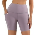 thumbnail image 1 of Sunsent Women's Biker Shorts High Waist Yoga Workout Gym Running Spandex Quick-drying Shorts with Pockets, 1 of 5
