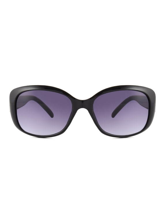 Sunsentials By Foster Grant Women's Rectangle Sunglasses, Black