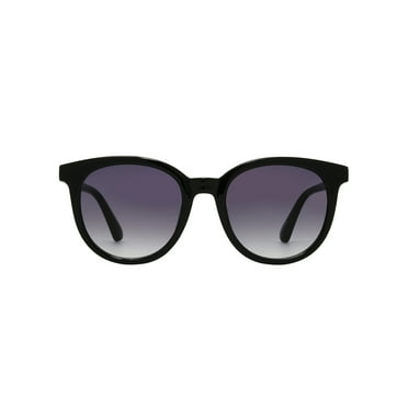 Sunsentials by Foster Grant Black Round Unisex Sunglasses