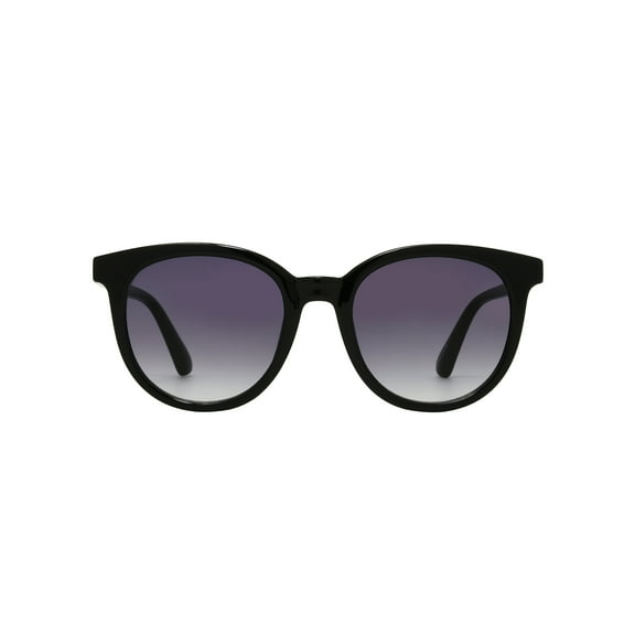 Sunsentials by Foster Grant Black Round Unisex Sunglasses
